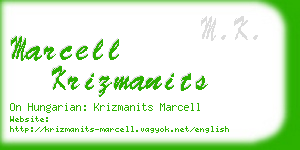 marcell krizmanits business card